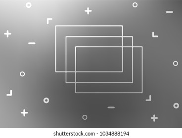 Light Silver, Gray vector indian curved texture. A completely new color illustration in doodle style. The elegant pattern can be used as a part of a brand book.