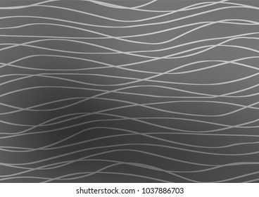 Light Silver, Gray vector indian curved background. A vague abstract illustration with doodles in Indian style. The pattern can be used for coloring books and pages for kids.