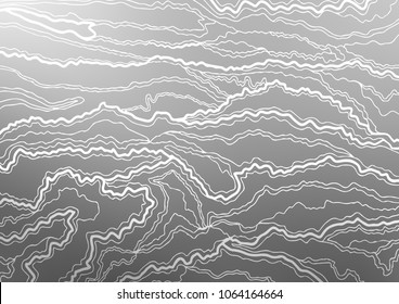 Light Silver, Gray vector indian curved background. Geometric doodle illustration in Origami style with gradient. Hand painted design for web, leaflet, textile.