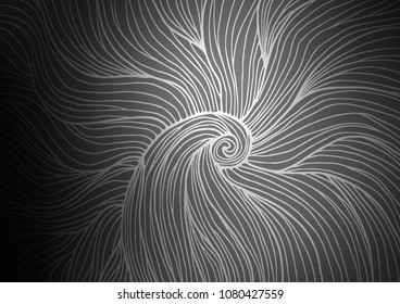 Light Silver, Gray vector indian curved pattern. A vague abstract illustration with doodles in Indian style. Hand painted design for web, leaflet, textile.