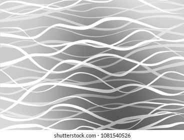 Light Silver, Gray vector indian curved texture. Creative illustration in blurred style with doodles and Zen tangles. The completely new template can be used for your brand book.