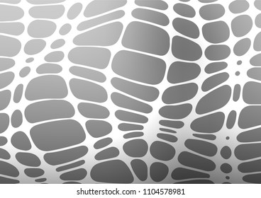 Light Silver, Gray vector indian curved pattern. Sketchy hand drawn doodles on blurred background. The pattern can be used for wallpapers and coloring books.