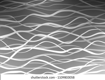 Light Silver, Gray vector indian curved template. Creative illustration in blurred style with doodles and Zen tangles. The template can be used as a background for cell phones.