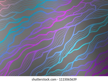 Light Silver, Gray vector indian curved template. Doodles on blurred abstract background with gradient. The doodle design can be used for your web site.