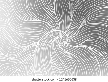 Light Silver, Gray vector indian curved template. Decorative shining illustration with doodles on abstract template. Brand-new design for your business.