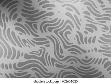 Light Silver, Gray vector indian curved pattern. Sketchy hand drawn doodles on blurred background. Hand painted design for web, textile.