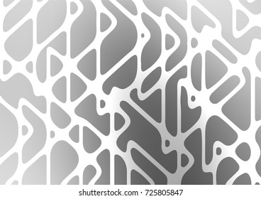 Light Silver, Gray vector indian curved background. Shining colored illustration with doodles in Zen tangle style. The template can be used as a background for cell phones.