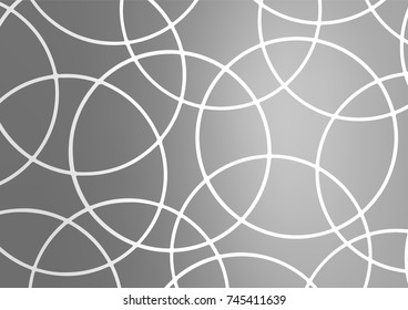 Light Silver, Gray vector indian curved template. Modern geometrical abstract illustration with doodles. The pattern can be used for coloring books and pages for kids.