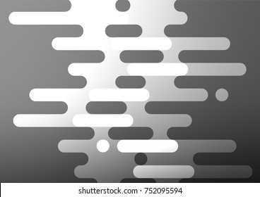 Light Silver, Gray vector indian curved pattern. Creative illustration in blurred style with doodles and Zen tangles. The pattern can be used for coloring books and pages for kids.