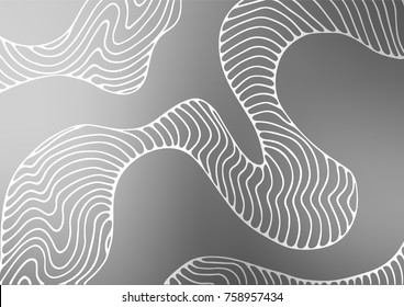 Light Silver, Gray vector indian curved template. Brand-new colored illustration in blurry style with doodles. A completely new design for your business.