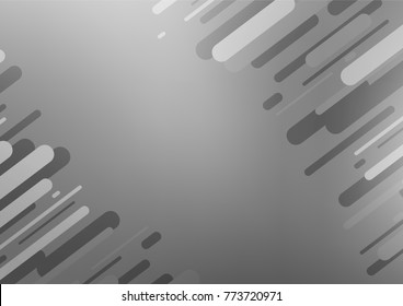 Light Silver, Gray vector indian curved texture. Doodles on blurred abstract background with gradient. The textured pattern can be used for website.