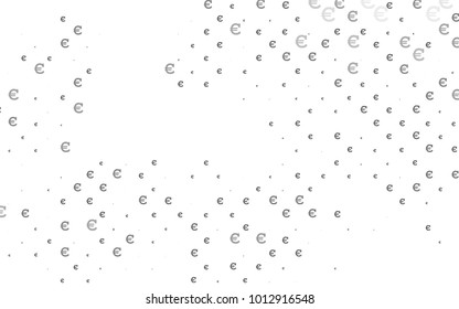 Light Silver, Gray vector layout with banking symbols. Modern abstract illustration with symbols of digital money. The pattern can be used as ads, poster, banner for payments.