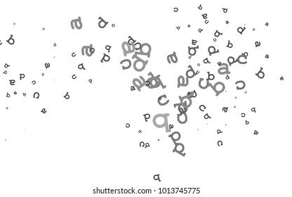 Light Silver, Gray vector layout with latin alphabet. Shining colorful illustration with isolated letters. The pattern can be used for school, grammar websites.