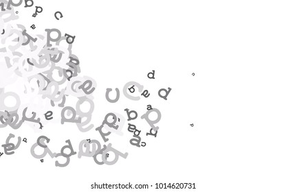 Light Silver, Gray vector layout with latin alphabet. Abstract illustration with colored latin alphabet. The pattern can be used for school, grammar websites.
