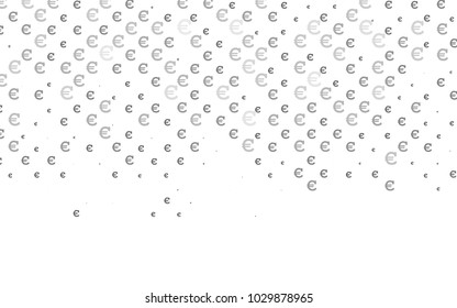 Light Silver, Gray vector layout with banking symbols. Abstract illustration with colored financial digital symbols. The pattern can be used as ads, poster, banner for payments.