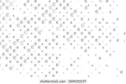 Light Silver, Gray vector layout with banking symbols. Modern abstract illustration with symbols of digital money. Template can be used as a background for ads of markets, loans.