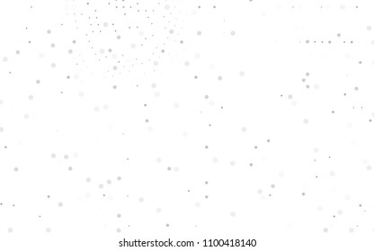 Light Silver, Gray vector  layout with circle shapes. Illustration with set of shining colorful abstract circles. Pattern can be used as texture of water, rain drops.