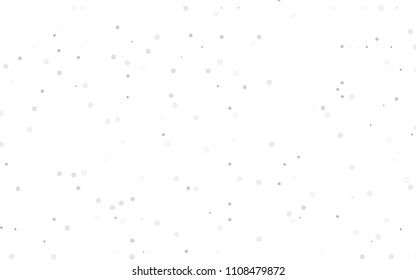 Light Silver, Gray vector  layout with circle shapes. Blurred bubbles on abstract background with colorful gradient. Pattern can be used as texture of water, rain drops.
