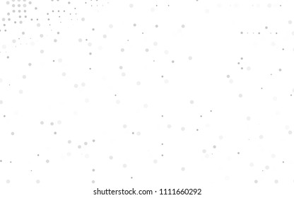 Light Silver, Gray vector  layout with circle shapes. Abstract illustration with colored bubbles in nature style. The pattern can be used for ads, leaflets of liquid.