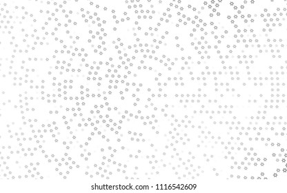 Light Silver, Gray vector layout with radial stars. Shining colored illustration with stars. The template can be used as a background.