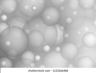 Light Silver, Gray vector layout with circle shapes. Illustration with set of shining colorful abstract circles. New design for ad, poster, banner of your website.