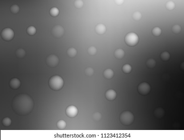 Light Silver, Gray vector layout with circle shapes. Blurred decorative design in abstract style with bubbles. The pattern can be used for aqua ad, booklets.