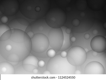 Light Silver, Gray vector layout with circle shapes. Beautiful colored illustration with blurred circles in nature style. The pattern can be used for aqua ad, booklets.