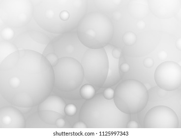 Light Silver, Gray vector layout with circle shapes. Abstract illustration with colored bubbles in nature style. The pattern can be used for ads, leaflets of liquid.
