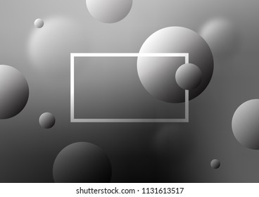Light Silver, Gray vector layout with circle shapes. Blurred bubbles on abstract background with colorful gradient. Pattern can be used as texture of water, rain drops.