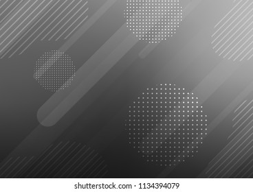 Light Silver, Gray vector layout with flat lines and dots. Glitter abstract illustration with colored sticks, dots. The pattern can be used for websites.