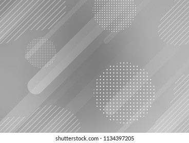 Light Silver, Gray vector layout with flat lines and dots. Glitter abstract illustration with colored sticks, dots. The pattern can be used for websites.