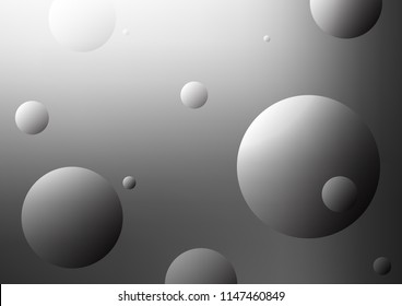 Light Silver, Gray vector layout with circle shapes. Blurred decorative design in abstract style with bubbles. Pattern can be used as texture of water, rain drops.