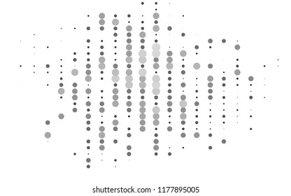 Light Silver, Gray vector  layout with circle shapes. Beautiful colored illustration with blurred circles in nature style. The pattern can be used for aqua ad, booklets.