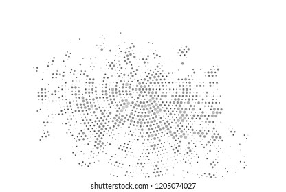 Light Silver, Gray vector layout with circle shapes. Beautiful colored illustration with blurred circles in nature style. Template for your brand book.