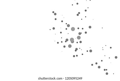 Light Silver, Gray vector layout with circle spots. Blurred decorative design in abstract style with bubbles. Pattern of water, rain drops.