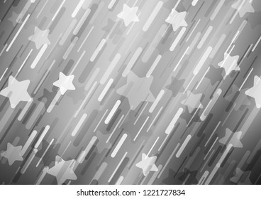 Light Silver, Gray vector layout with flat lines. Decorative shining illustration with lines on abstract template. The template can be used as a background.