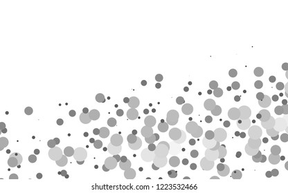 Light Silver, Gray vector layout with circle spots. Abstract illustration with colored bubbles in nature style. Template for your brand book.