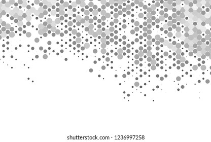 Light Silver, Gray vector layout with circle spots. Colorful illustration with blurred circles in nature style. Design for business adverts.