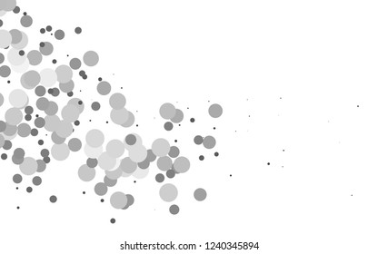 Light Silver, Gray vector layout with circle spots. Blurred decorative design in abstract style with bubbles. Design for posters, banners.