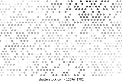 Light Silver, Gray vector layout with hexagonal shapes. White background with colorful hexagons. Design for textile, fabric, wallpapers.