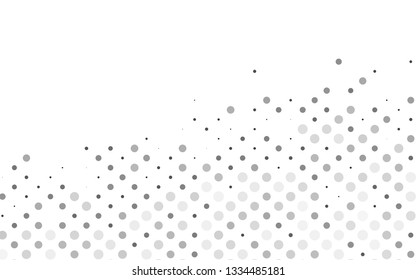 Light Silver, Gray vector layout with circle shapes. Glitter abstract illustration with blurred drops of rain. Pattern for ads, booklets.