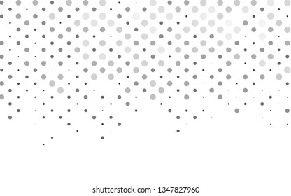 Light Silver, Gray vector layout with circle shapes. Blurred bubbles on abstract background with colorful gradient. Pattern for beautiful websites.
