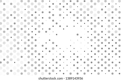 Light Silver, Gray vector layout with circle shapes. Beautiful colored illustration with blurred circles in nature style. Pattern for beautiful websites.