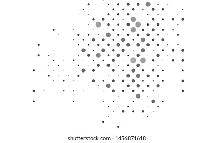 Light Silver, Gray vector layout with circle shapes. Blurred bubbles on abstract background with colorful gradient. Pattern of water, rain drops.