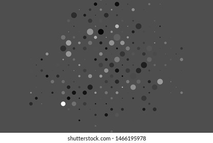 Light Silver, Gray vector layout with circle shapes. Glitter abstract illustration with blurred drops of rain. Pattern for ads, leaflets.