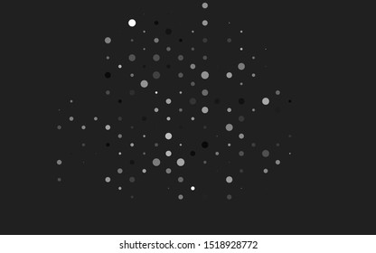 Light Silver, Gray vector layout with circle shapes. Blurred bubbles on abstract background with colorful gradient. Pattern for beautiful websites.
