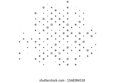 Light Silver, Gray vector layout with circle shapes. Blurred bubbles on abstract background with colorful gradient. Pattern for beautiful websites.