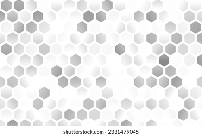 Light Silver, Gray vector layout with hexagonal shapes. Illustration with set of colorful hexagons. Pattern for texture of wallpapers.