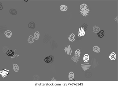 Light Silver, Gray vector layout with circle shapes. Blurred decorative design in abstract style with bubbles. Pattern for ads, leaflets.