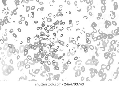 Light Silver, Gray vector layout with circle shapes. Blurred decorative design in abstract style with bubbles. Pattern of water, rain drops.